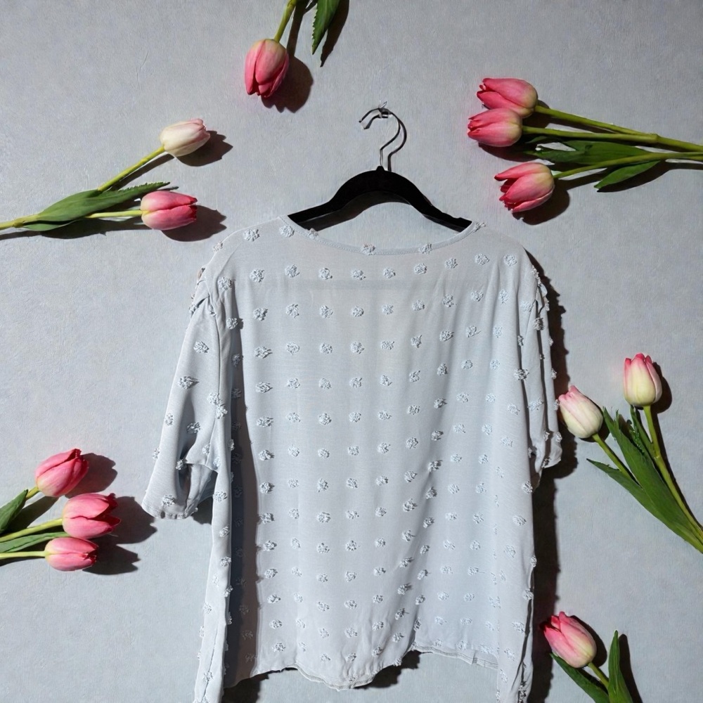 Elegant Powder Blue Women's Top - Picture 2 of 3